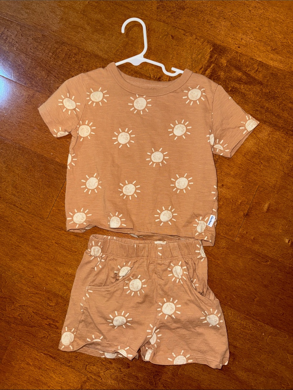 Gerber Rust Sun Print Short Pajama Set